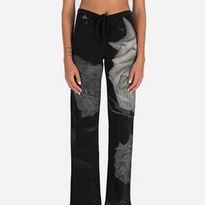 Paloma Wool Yzma Rose Printed Pants in Black - Like New!